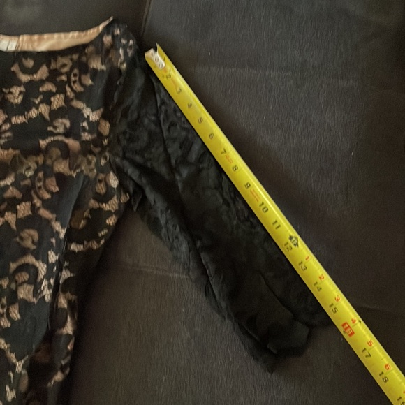 Black lace dress lined except sleeves, small, perfect condition. So cute. - Picture 6 of 7